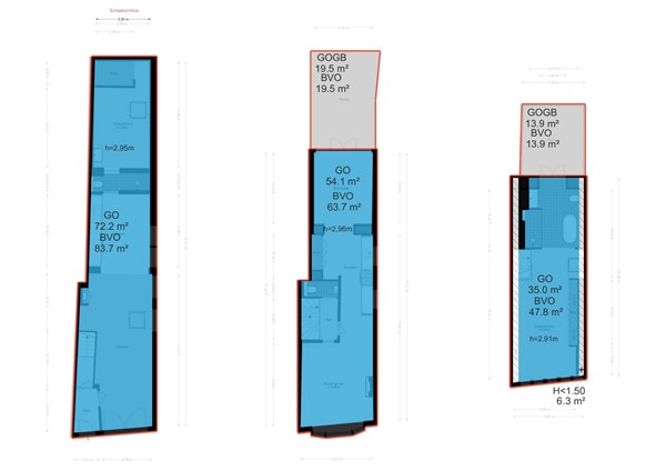 Floorplan - Oude Rijn 86, 2312 HH Leiden